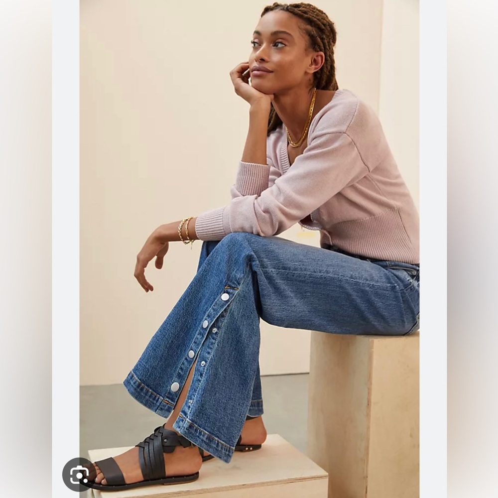 Anthropologie Pilcro Darted Wide-Leg Jeans